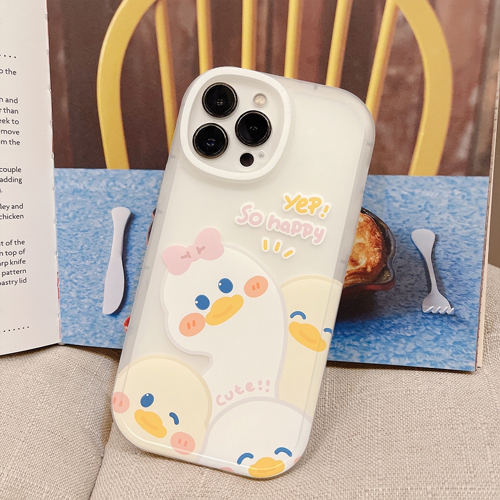 Ốp Điện Thoại TPU Mềm Chống Sốc In Hình Vịt Cho iPhone 11 12 13 Pro max mini XS max xr 7 8 se2020 plus