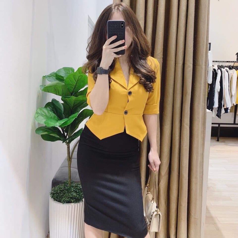 Áo Vest Nữ Công Sở Tay Lỡ Chất Vải Tuyết Mưa Sang Đẹp | BigBuy360 - bigbuy360.vn