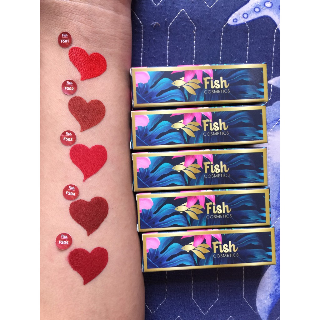 Son Kem Fish Cosmetic Đẹp Lì Handmade Ảnh Video Quay Thực Tế Sản Phẩm