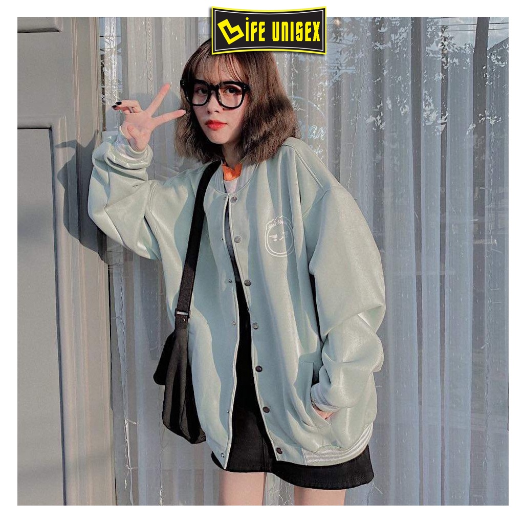 Áo Khoác Bomber Nỉ BOMBER TÓC XOĂN Nam Nữ Ulzzang Unisex Có Nút, Áo Khoác Nỉ Form Rộng LIFE UNISEX