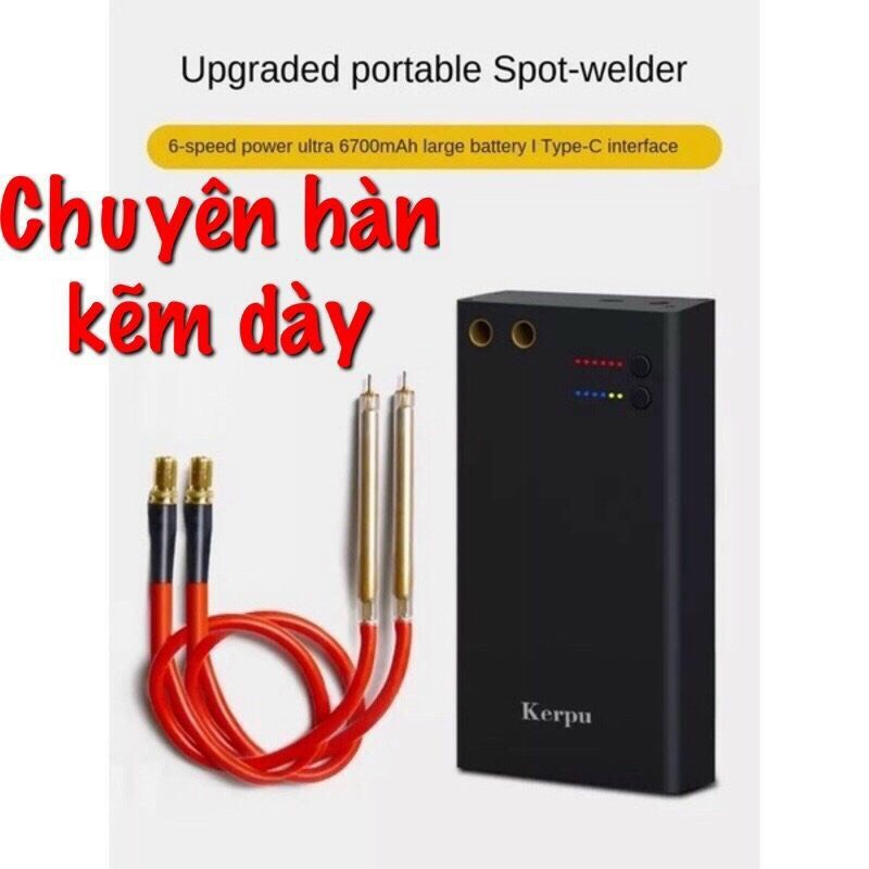Máy Hàn Cell Pin Mini Kerpu 6700mAh Xả 650A Vỏ Nhôm