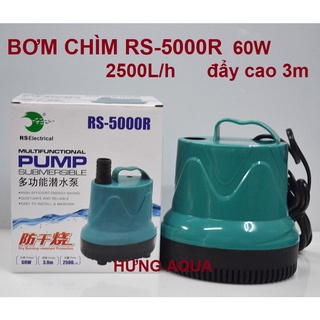 Bơm bể cá, bơm chìm hút đáy hút phân bể cá RS từ 20W-40W-60W siêu êm (mẫu mới nhất) chính hãng