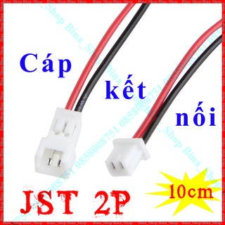 Cáp jst 2pin 100mm đực cái