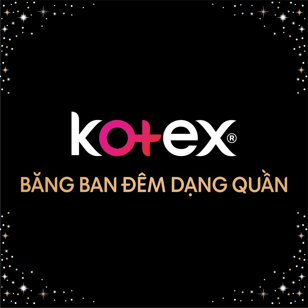 Combo 8 gói băng vệ sinh Kotex ban đêm dạng quần size M/L (2 miếng/gói)