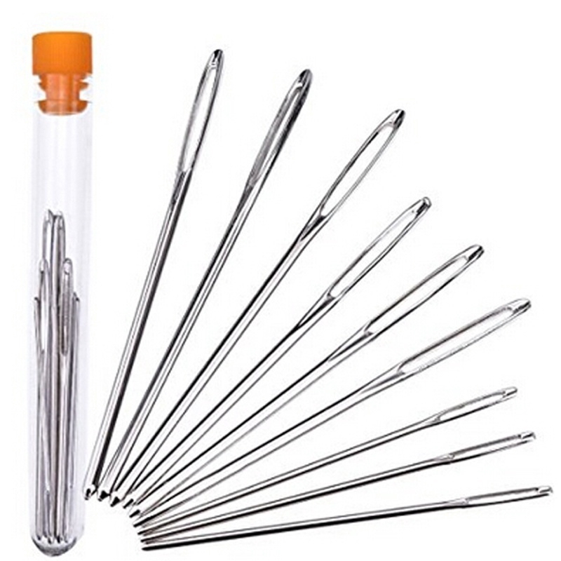 Set 9 Cây Kim Đan Móc Len Bằng Thép Chuyên Dụng Nhiều Kích Thước(Spot goods)