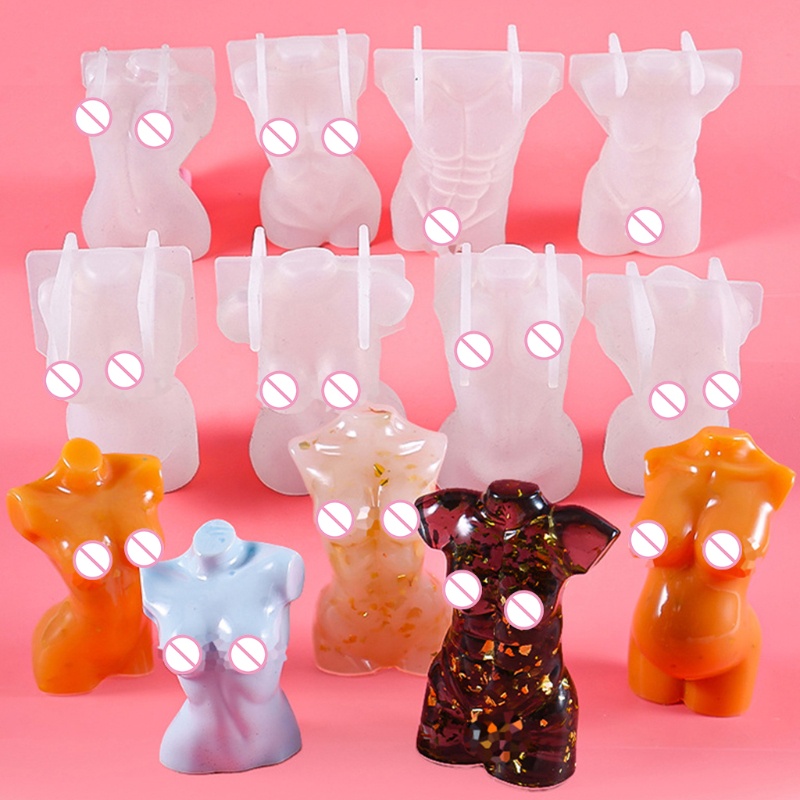 Khuôn silicone tạo hình cơ thể người trang trí 3d