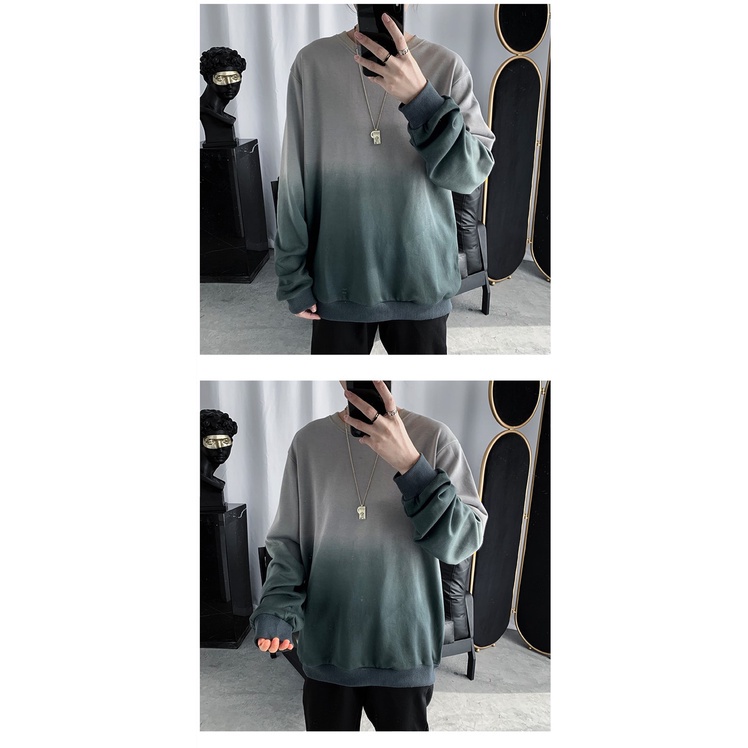 Áo sweater nam form rộng, áo sweater nam dài tay chất nỉ oversize unisex loang màu mặc đi chơi đi học thời trang ulzzang