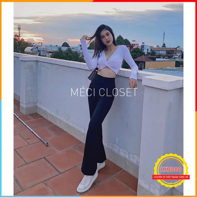 Quần ống loe 💖 𝑭𝑹𝑬𝑬𝑺𝑯𝑰𝑷 💖 Quần loe nữ công sở lưng cao, quần ống loe 2 cúc vải tuyết mưa sang xịn mịn | BigBuy360 - bigbuy360.vn