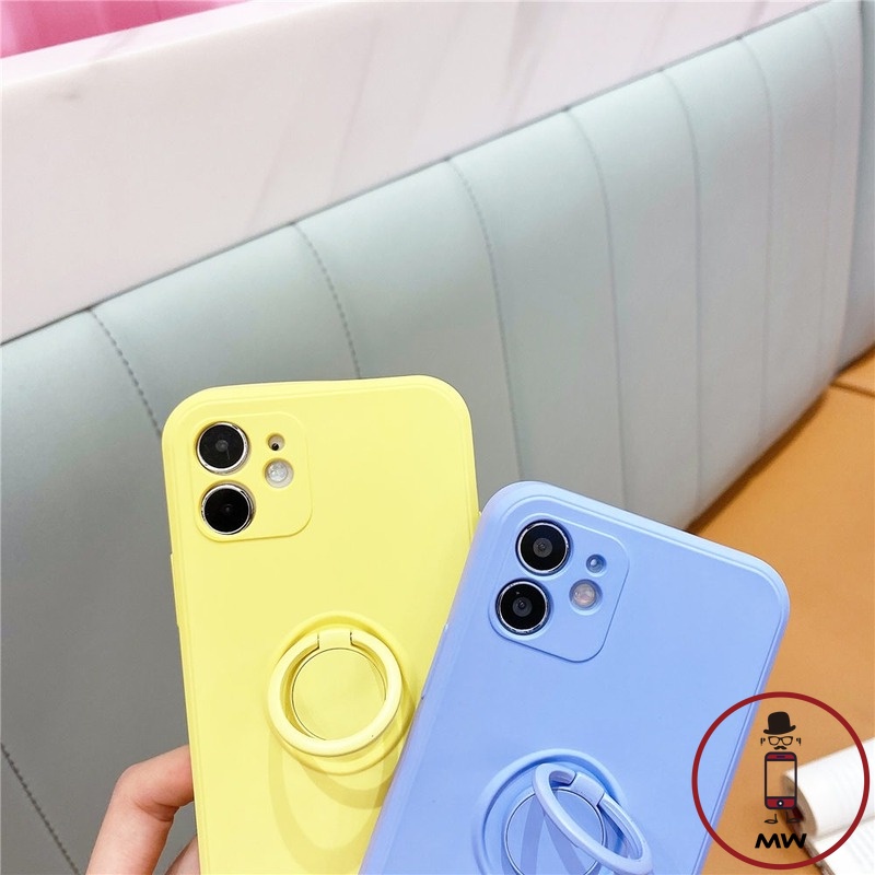 Ốp Điện Thoại Mềm Có Vòng Nhẫn Chống Va Đập Cho iPhone 6 6p 6s 6SP se 7 7p 8p x XR XS Max 11 Promax 12 mini