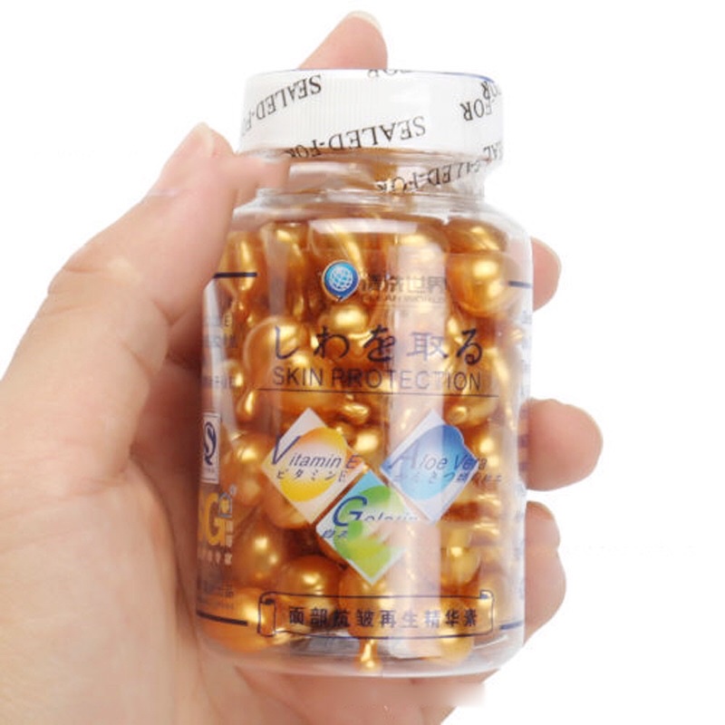 Seerum vitamine dưỡng da hộp  90viên nâng cơ mặt trẻ hoá da mặt làm trắng sẽ khít  lỗ chân lông SKIN PROTECTION