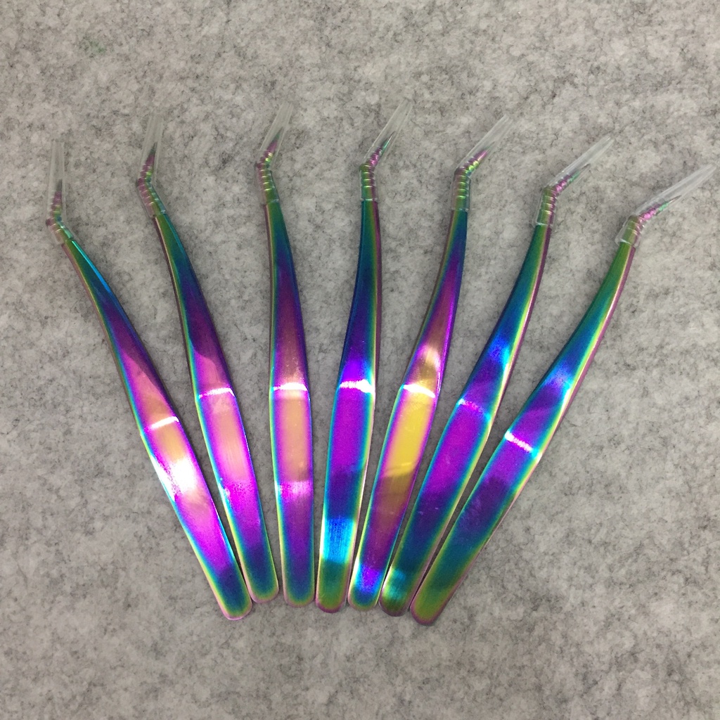 NHÍP NỐI MI 45 độ CLASIC 7 MÀU - DỤNG CỤ NỐI MI Huy Hoàng Mi