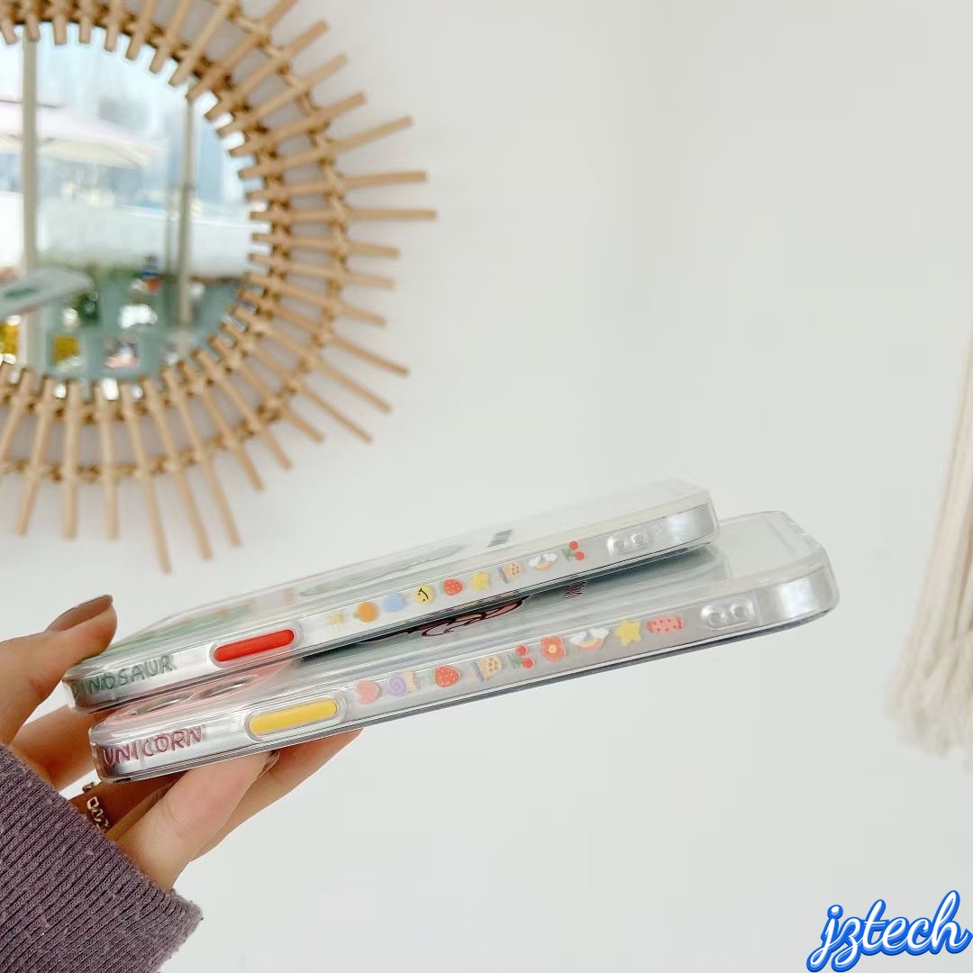 Ốp điện thoại trong suốt họa tiết khủng long hoạt hình cho Iphone 12 11 Pro Max X Xs Max XR 8 7 Plus 12 Mini | BigBuy360 - bigbuy360.vn