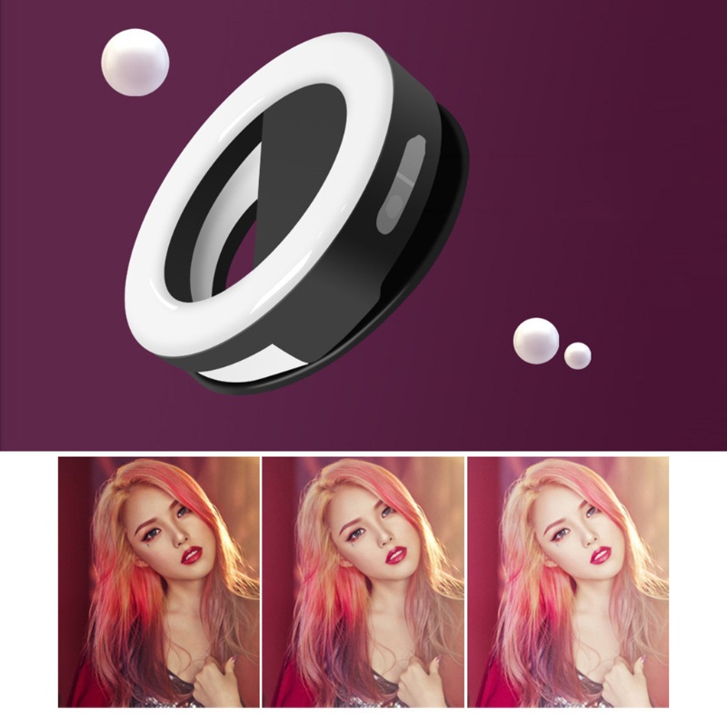 Đèn Led Tròn Kẹp Điện Thoại Hỗ Trợ Chụp Ảnh Trang Điểm