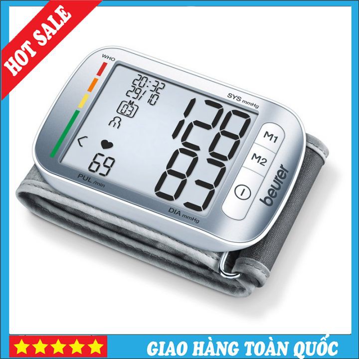 Máy Đo Huyết Áp Cổ Tay Beurer BC50 - Nhỏ Gọn Tiện Mang Đi - Đo Huyết Áp, Đo Nhịp Tim Nhanh, Chính Xác
