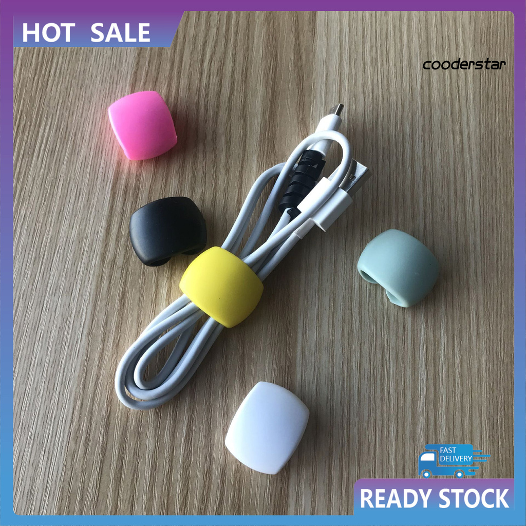 Set 4 Kẹp Giữ Dây Cáp Bằng Silicon Tiện Dụng