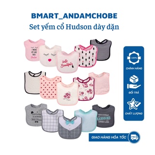 Set 5 yếm contton Hudson Baby xuất xịn, chất dày dặn siêu đẹp