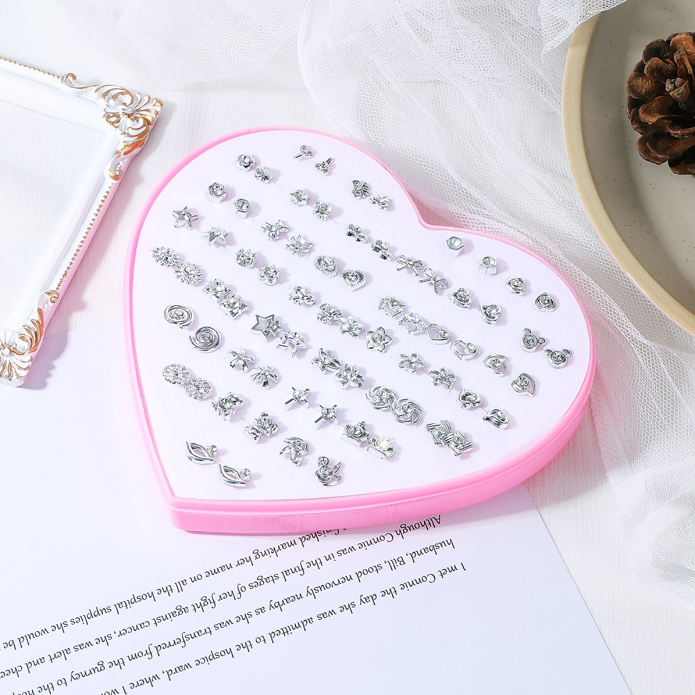 Set 36 Cặp Khuyên Tai Nhựa Hoạt Hình Nhiều Màu Sắc Cho Nữ