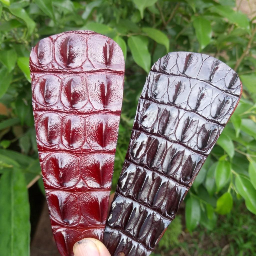 Đón gót giày DG01 da bò,da cá sấu với 3 màu đen,nâu mận và nâu đỏ,hàng thủ công việt nam