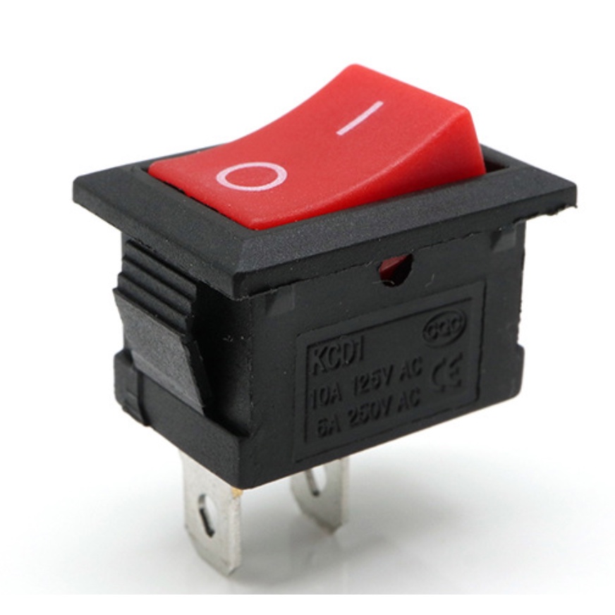 10 Công Tắt Bập Bênh KCD1-101 2P - 250V 6A kích thước 15X21mm loại tốt