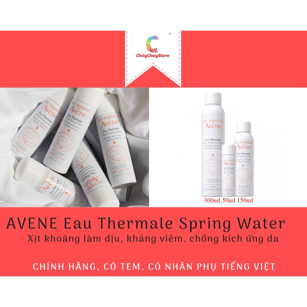[TEM CTY] Xịt Khoáng AVENE Eau Thermale Spring Water - Xịt khoáng làm dịu, giảm kích ứng da