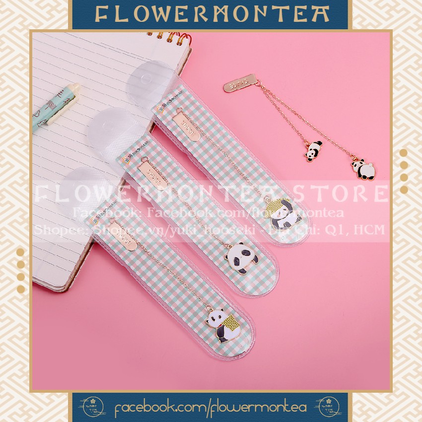 Thẻ Đánh Dấu Sách | Bookmark Dây Kim Loại - Panda | Gấu Trúc