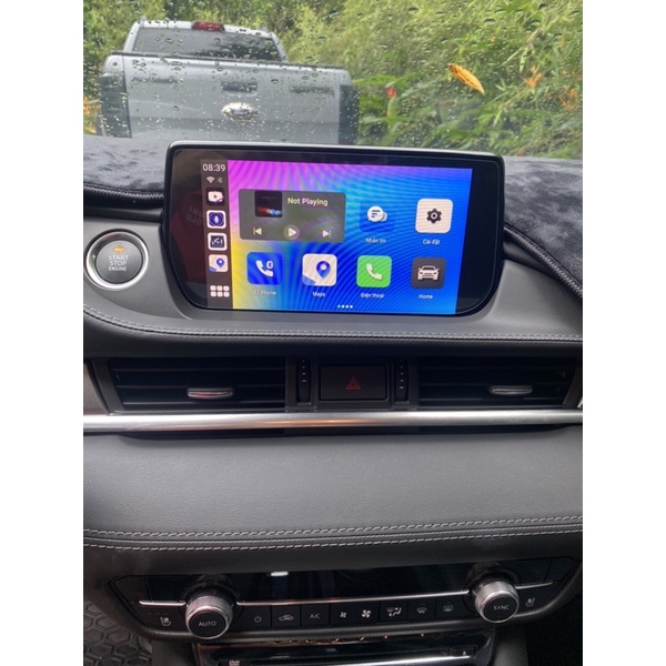 Android box oto cho màn theo xe các hãng có hỗ trợ carplay 4+64g chip 8 nhân