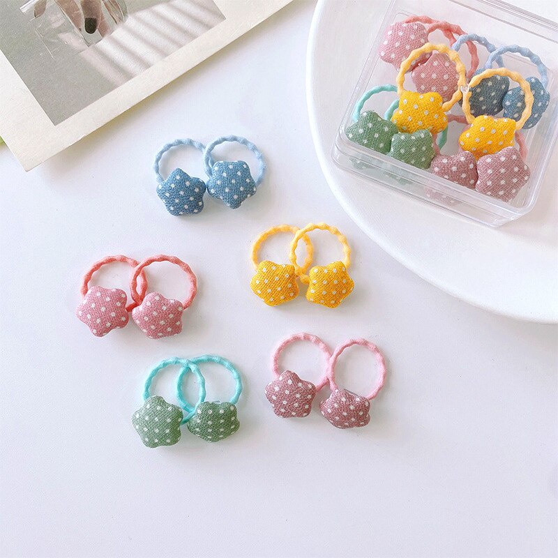 Set 10 Dây Cột Tóc Co Giãn Dễ Thương Cho Bé Gái