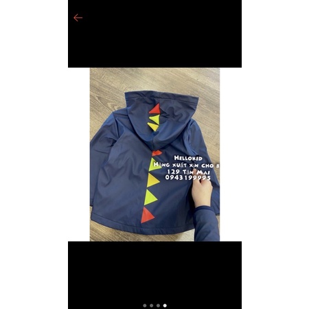 Áo khoác raincoat khủng long size 4-5y