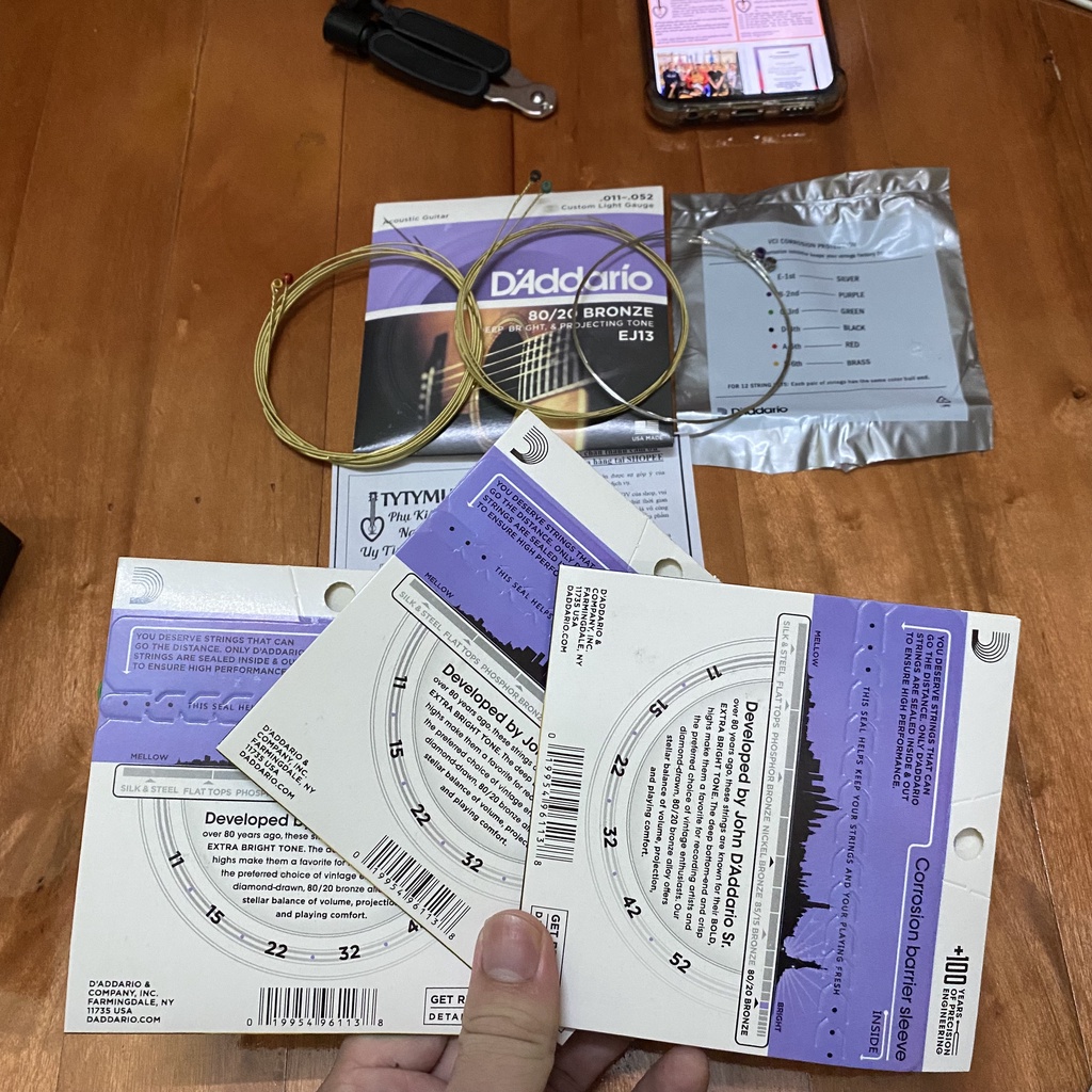 Dây Đàn Guitar Acoustic D Addario EJ13 TYTYmusic