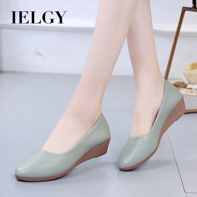 Giày búp bê IELGY đế mềm màu trơn thời trang cho nữ