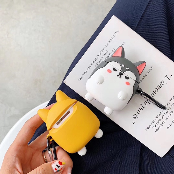 Case Airpods 1/2/3/Pro hình chú chó dễ thương - Vỏ ốp bảo vệ hộp tai nghe Airpods 1/2/3/Pro - Mã TZAP347