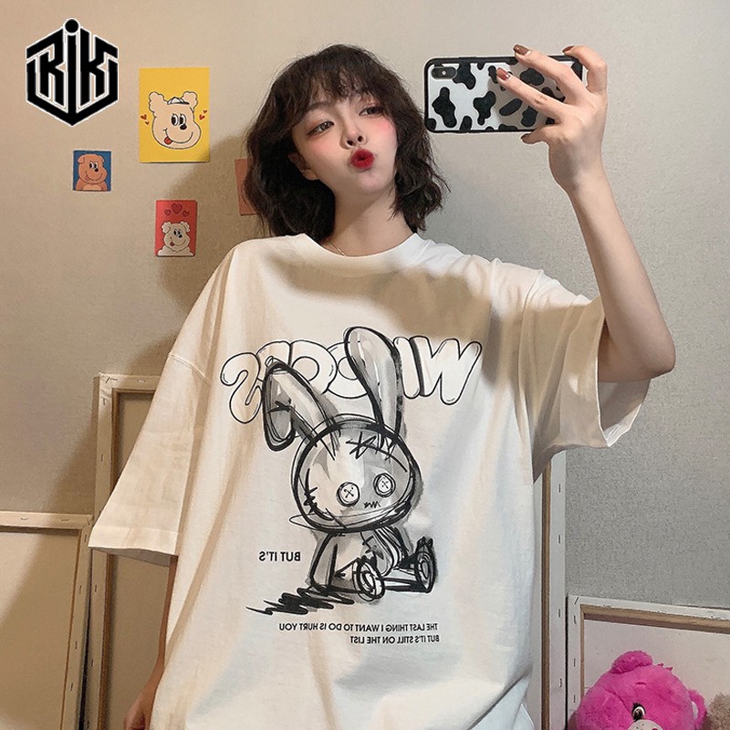 Áo thun form rộng tay lỡ unisex nam nữ oversize ATL159