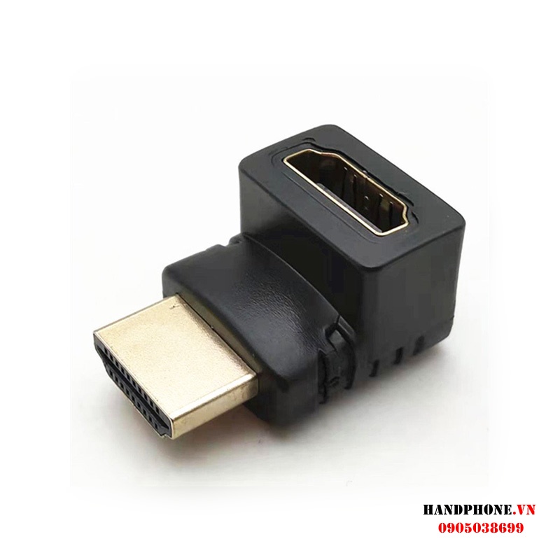 Đầu nối dài cáp HDMI đầu chuyển HDMI vuông góc chữ L (90 độ, 270 độ, góc trái, góc phải) cho máy tính, thiết bị âm thanh