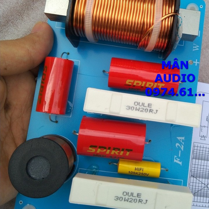 MẠCH PHÂN TẦN 2 LOA F2A - DÙNG CHO 1 BASS 1 TREBLE - GIÁ 1 MẠCH