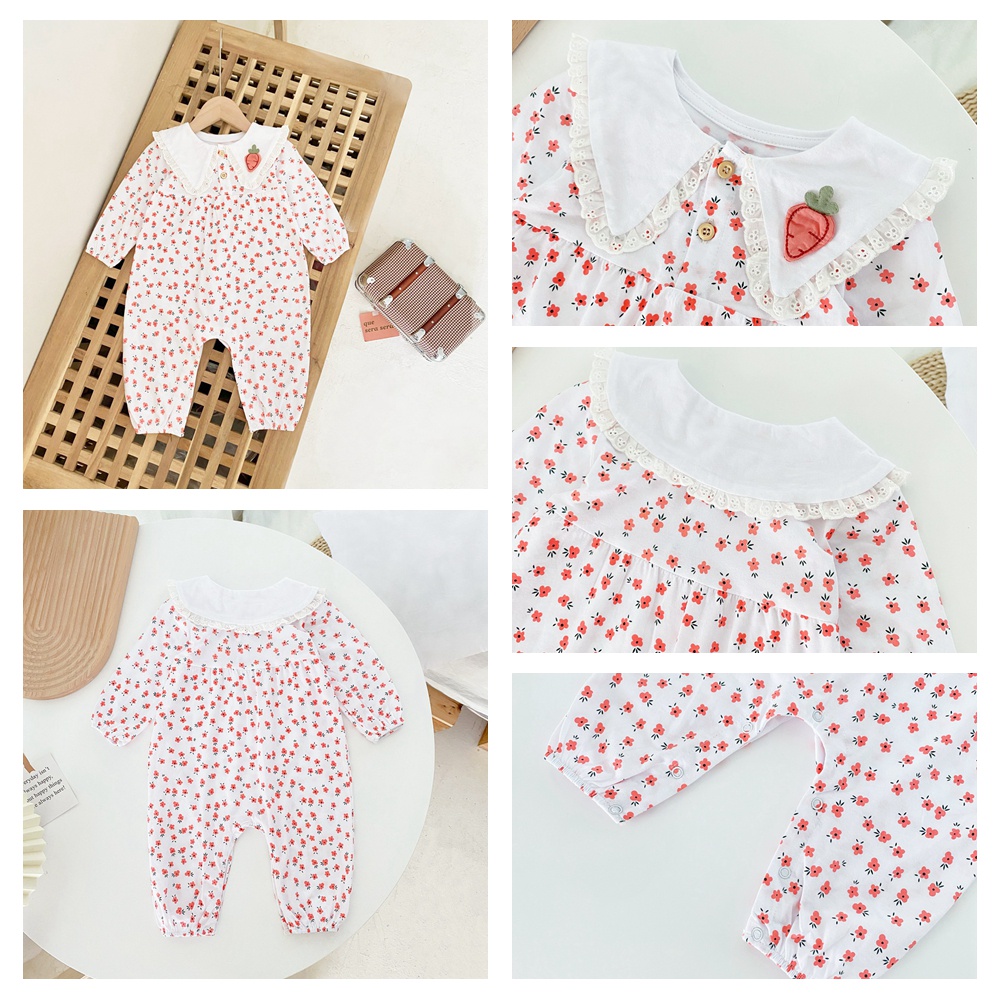 Áo liền quần dáng dài SANLUTOZ vải cotton mềm mịn thời trang mùa thu cho bé