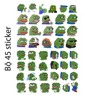 Sticker/ Hình dán Ếch Xanh Pepe (random)
