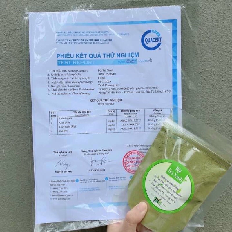 Bột Trà Xanh PL Cosmetic 100g Nguyên Chất