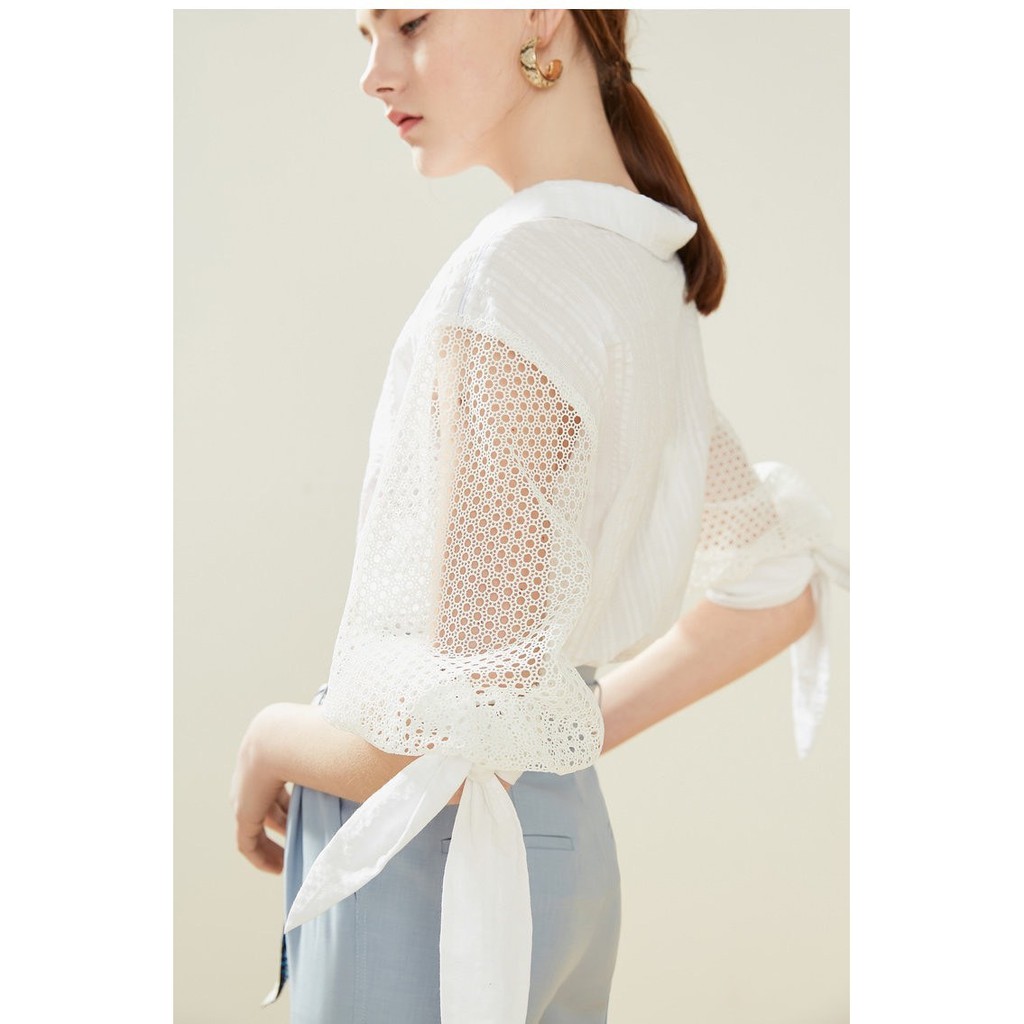 Áo Sơ Mi Cati Phối Lưới