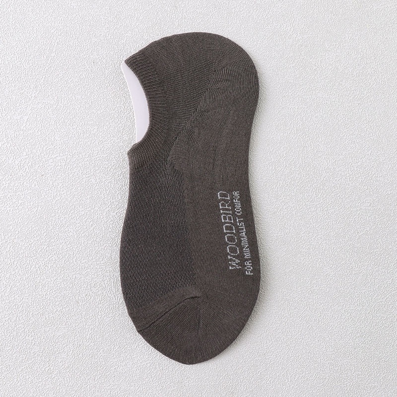 WAFNHA D490 Vớ Thuyền Cotton Màu Sắc Trơn Cho Nam