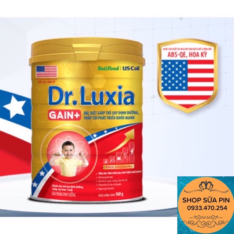 Sữa bột Dr. Luxia gain lon 900g