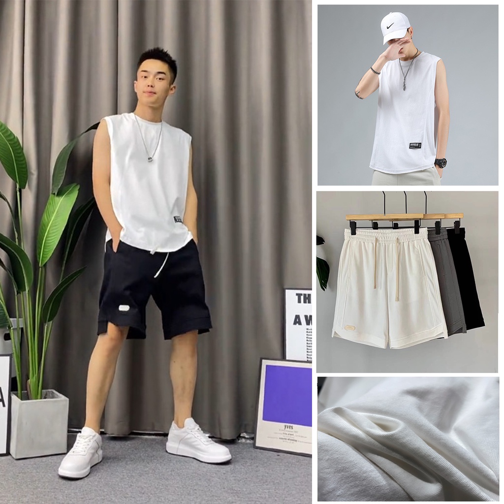 Bộ Thể Thao Mùa Hè Quần Áo Ba Lỗ Tank Top Nam Nữ From Unisex Mùa Hè Hình Ảnh + Video