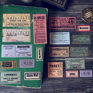 Card ticket junk journal phong cách Tim Holtz