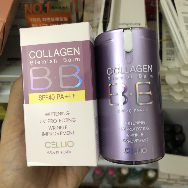 Kem nền 💖FREESHIP💖 Kem nền BB Cellio Collagen Blemish Balm Hàn Quốc che khuyết điểm (Tone 21) | BigBuy360 - bigbuy360.vn