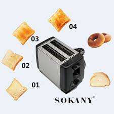 Máy nướng bánh mì 2 ngăn Sokany HJT-016S