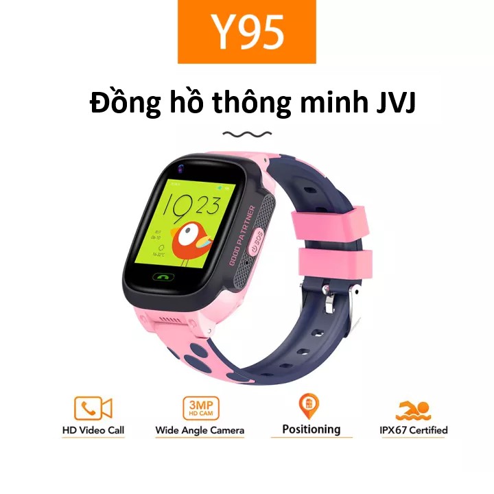 Đồng hồ định vị thông minh Y95 JVJ Cho Trẻ Em, Gọi Video HD 4G, Kết nối wifi, ứng dụng học thông minh-Bảo Hành 12 Tháng