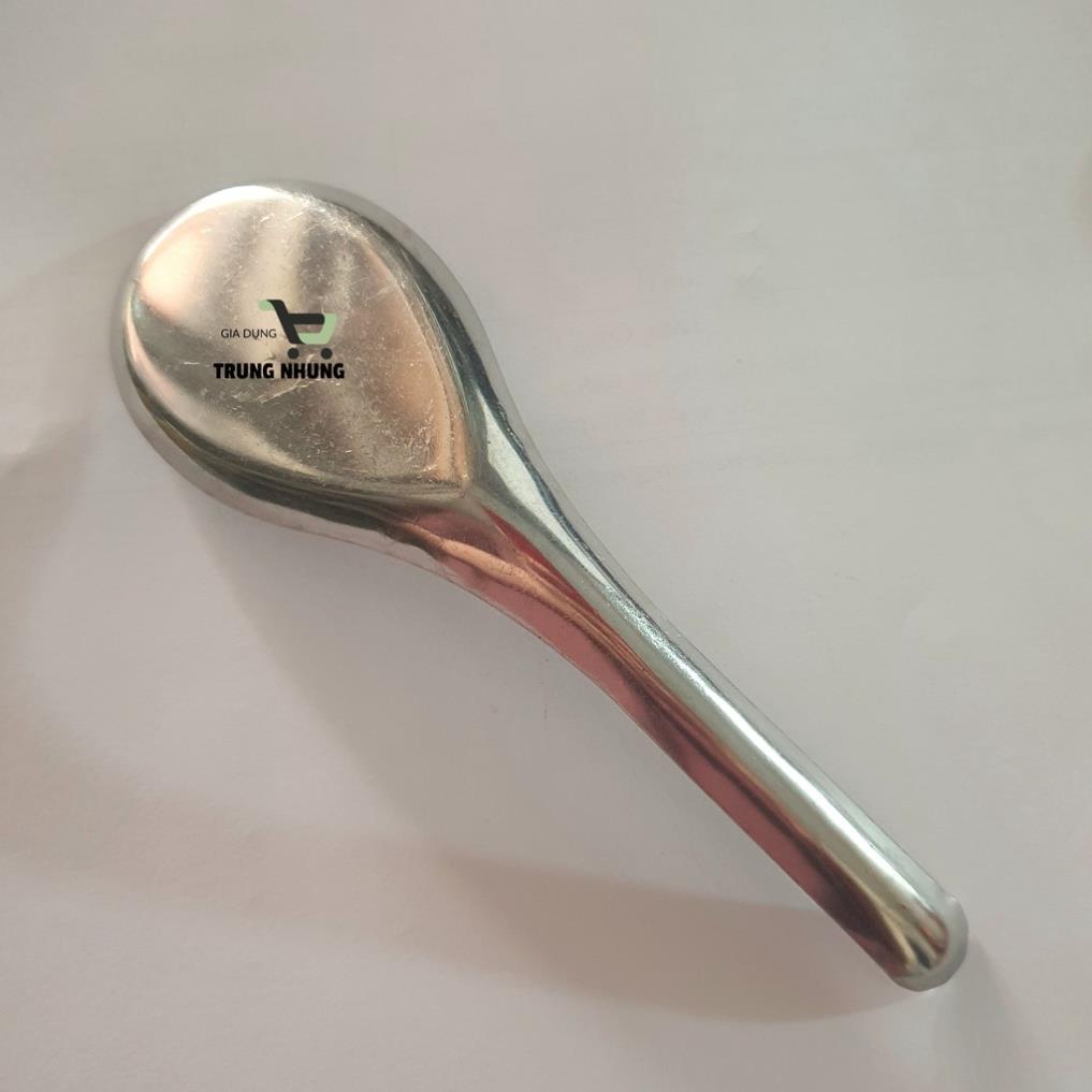 Thìa ăn cơm bông sen, thìa inox dày dặn