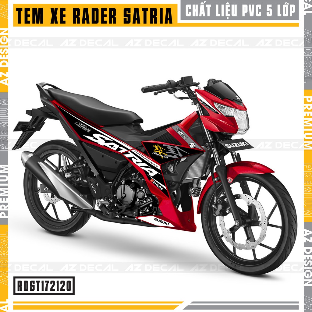Tem Rời Xe Suzuki Raider - Satria Mẫu Hayabusa 02 | RDST172120 | Decal Chế Chất Liệu PVC Chống Nước, Đa Dạng Màu Tem