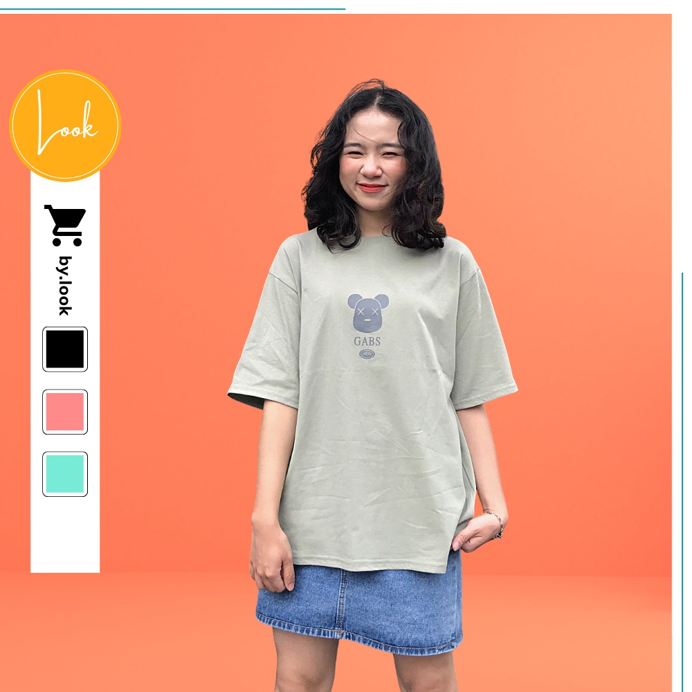 Áo thun unisex LM Bear in 2 mặt phông tay lỡ nam nữ form rộng Freesize | BigBuy360 - bigbuy360.vn