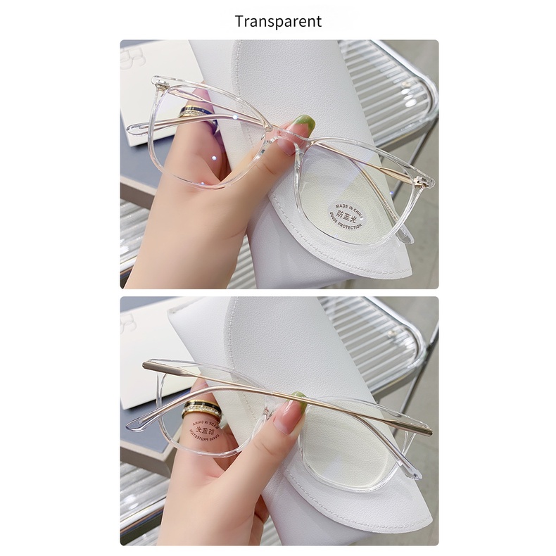 Mắt Kính TR90 Chống Bức Xạ Siêu Nhẹ Phong Cách Hàn Quốc Cho Nam Nữ