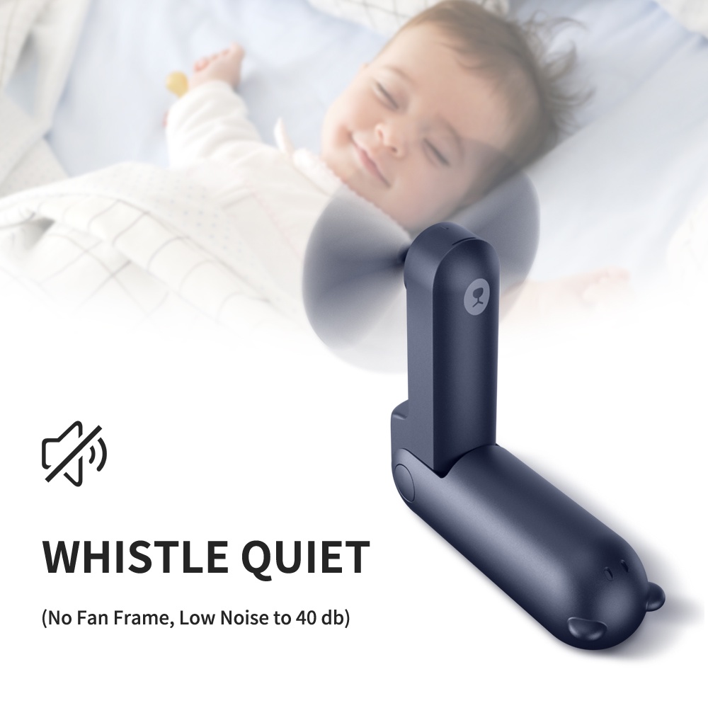 Quạt Mini Cầm Tay 4800mAh Sạc Cổng Usb Có Đèn Pin Tiện Dụng